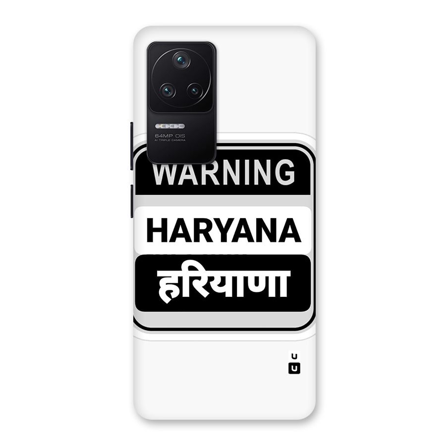 Haryana Warning Back Case for Poco F4 5G