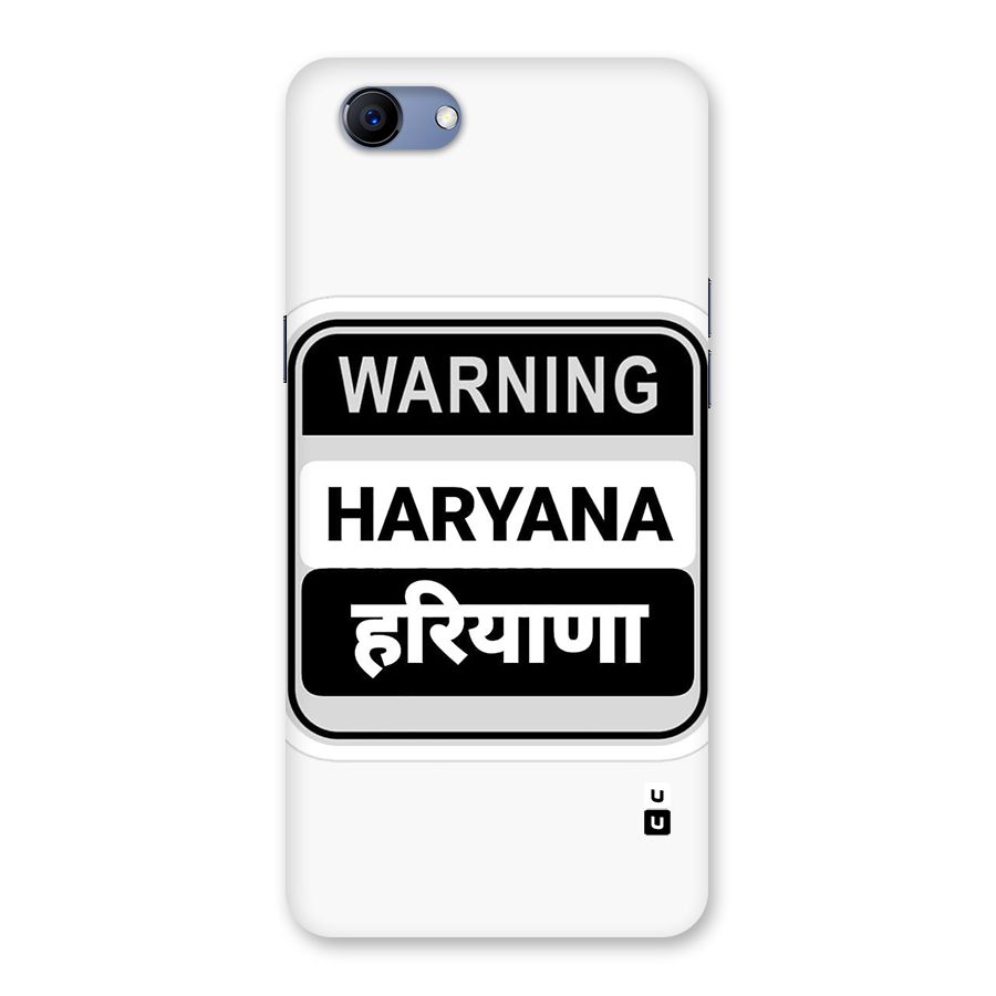 Haryana Warning Back Case for Realme 1
