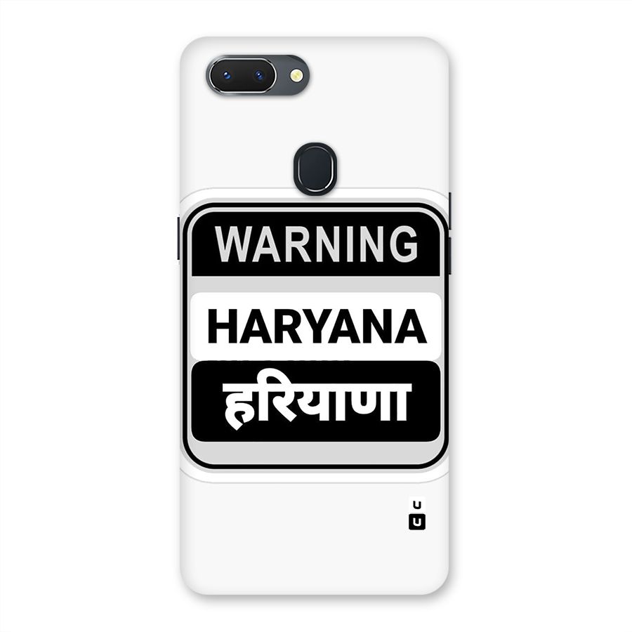 Haryana Warning Back Case for Realme 2