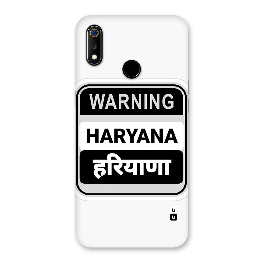 Haryana Warning Back Case for Realme 3