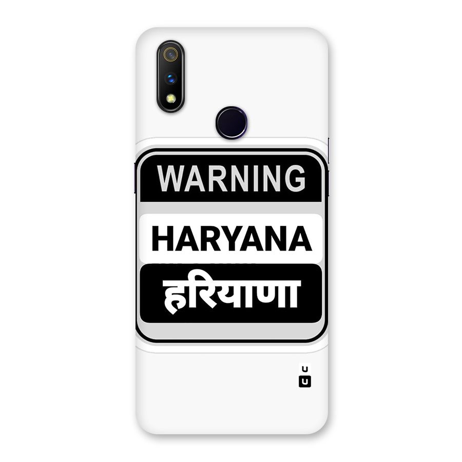 Haryana Warning Back Case for Realme 3 Pro