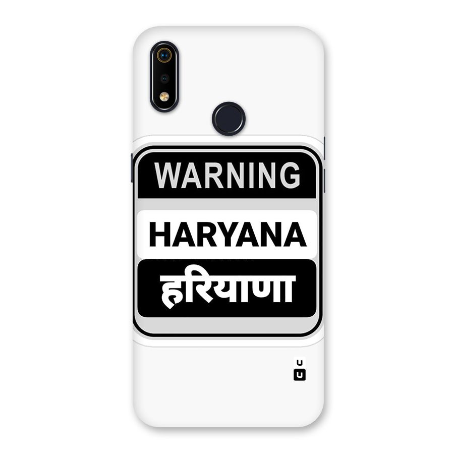 Haryana Warning Back Case for Realme 3i