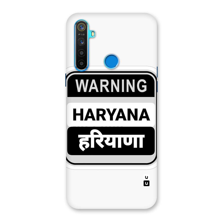 Haryana Warning Back Case for Realme 5