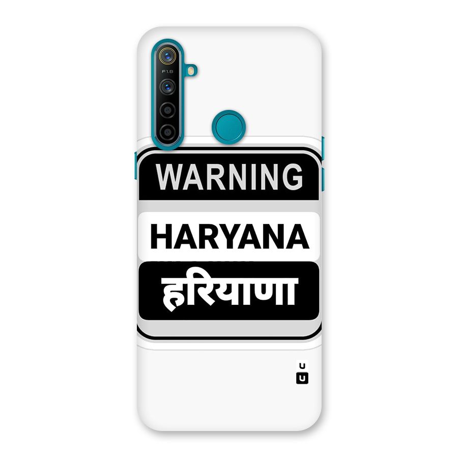 Haryana Warning Back Case for Realme 5i
