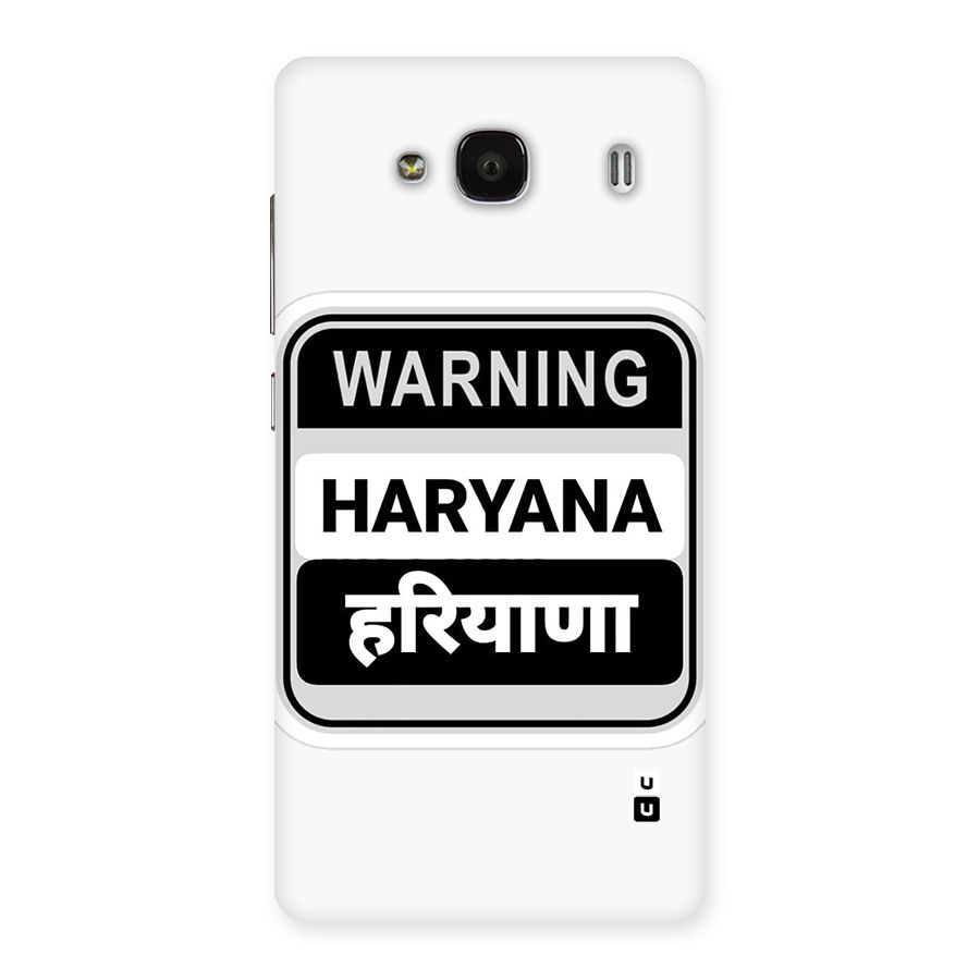 Haryana Warning Back Case for Redmi 2
