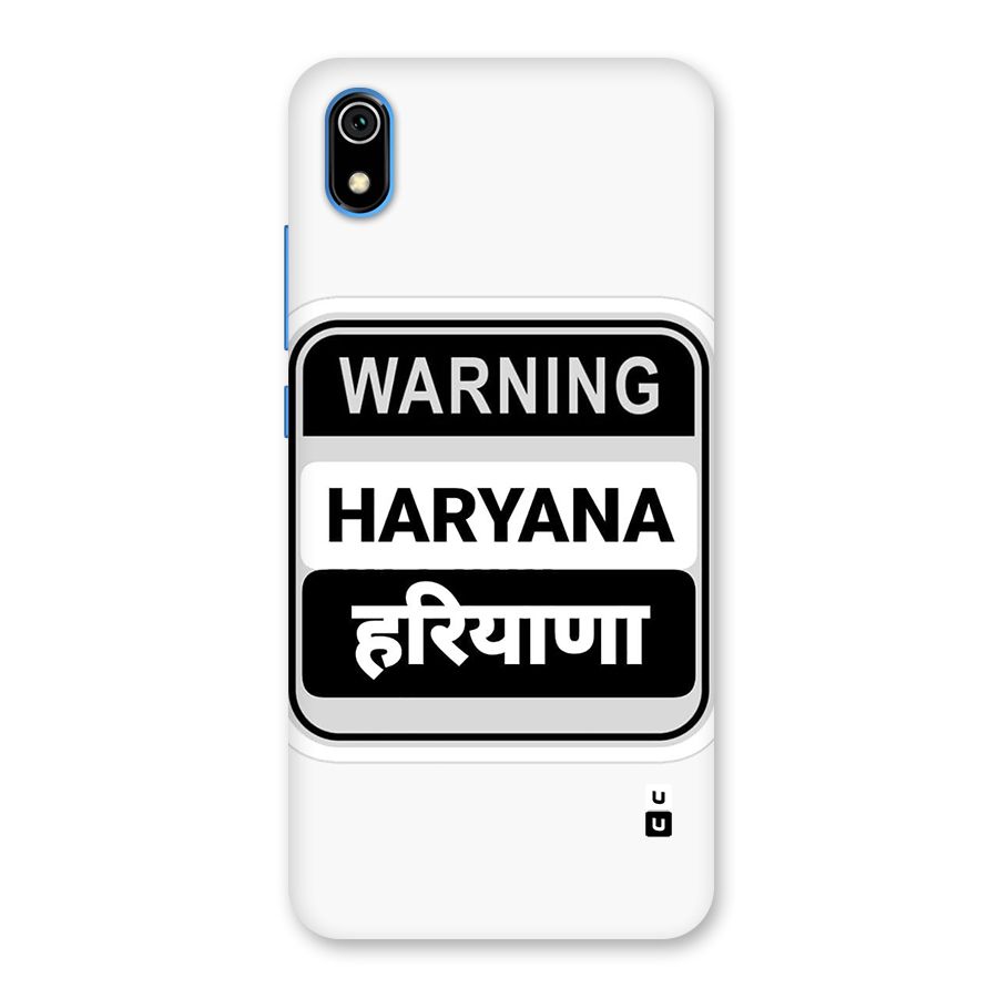 Haryana Warning Back Case for Redmi 7A