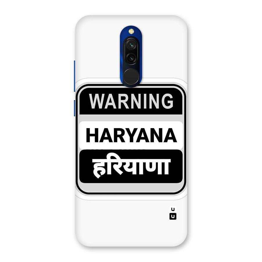 Haryana Warning Back Case for Redmi 8
