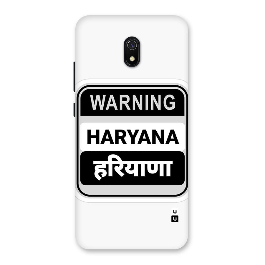 Haryana Warning Back Case for Redmi 8A