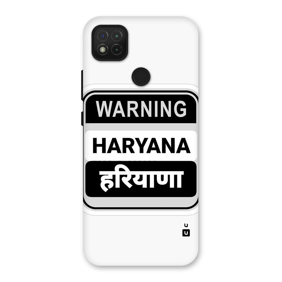 Haryana Warning Back Case for Redmi 9
