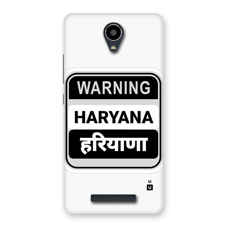 Haryana Warning Back Case for Redmi Note 2