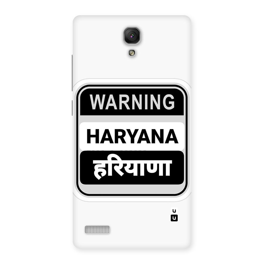Haryana Warning Back Case for Redmi Note Prime