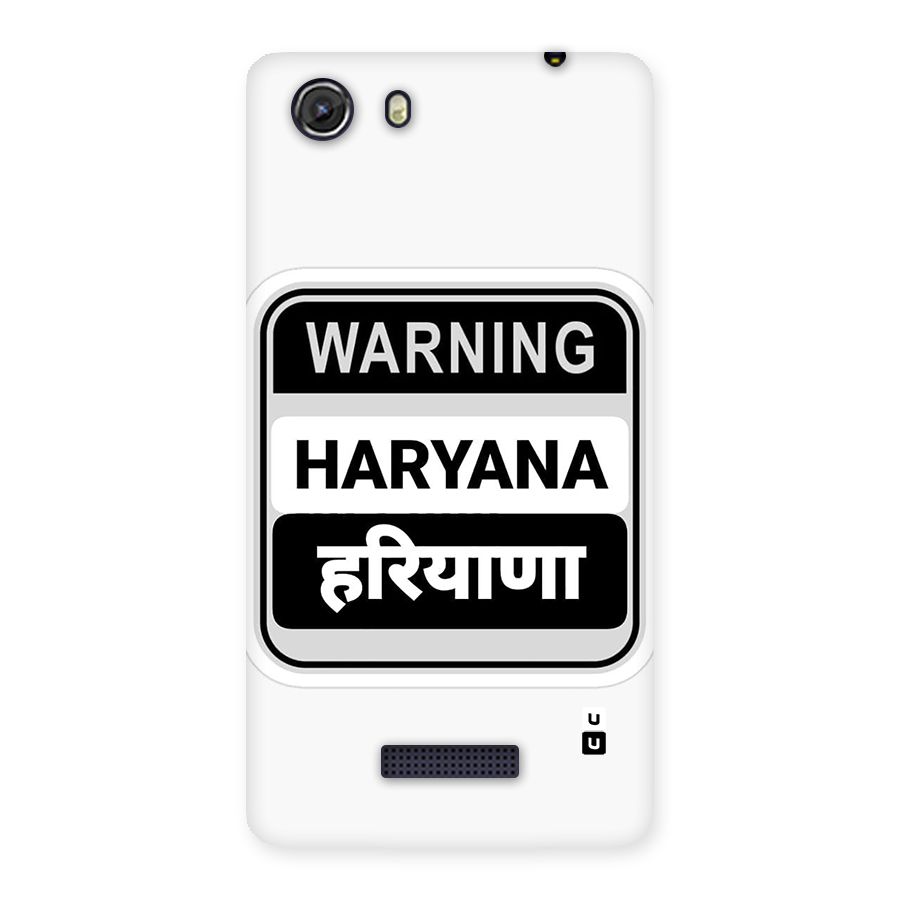 Haryana Warning Back Case for Unite 3