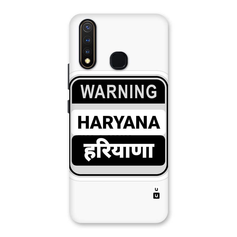 Haryana Warning Back Case for Vivo U20