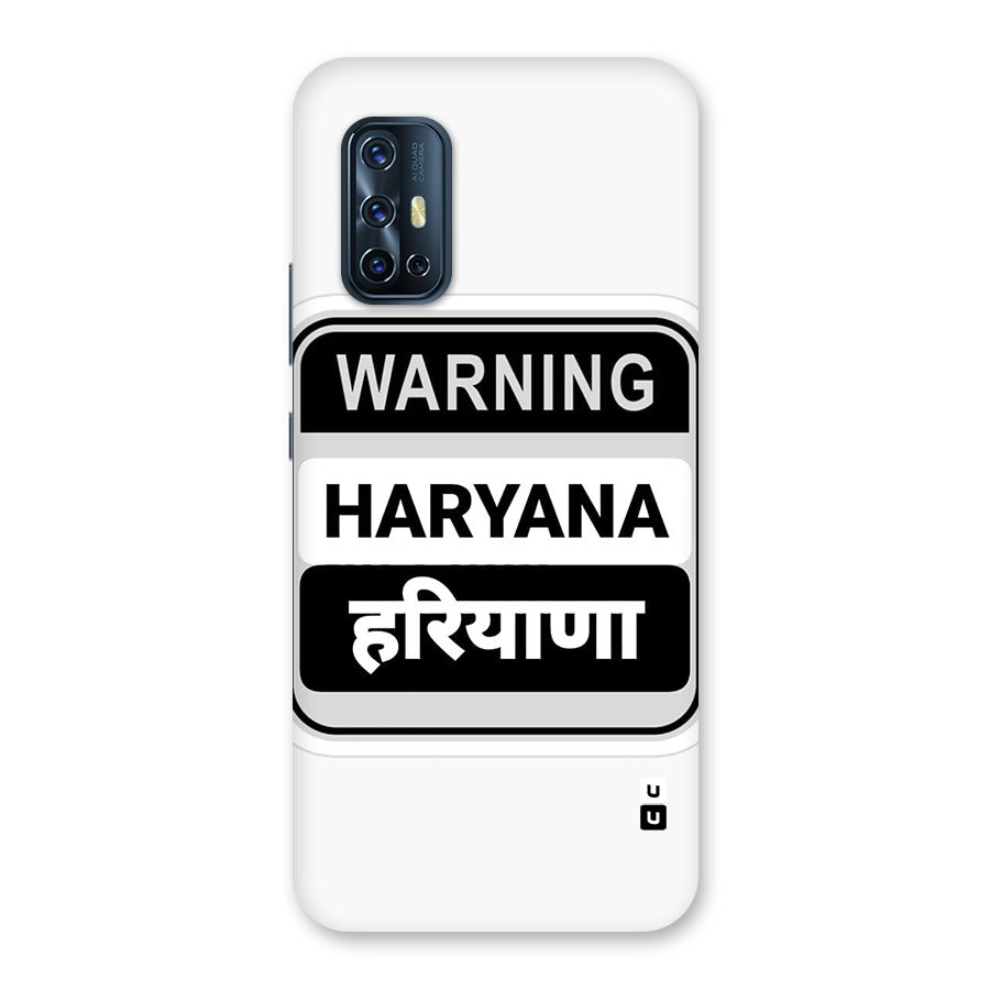 Haryana Warning Back Case for Vivo V17