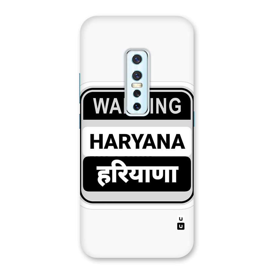 Haryana Warning Back Case for Vivo V17 Pro