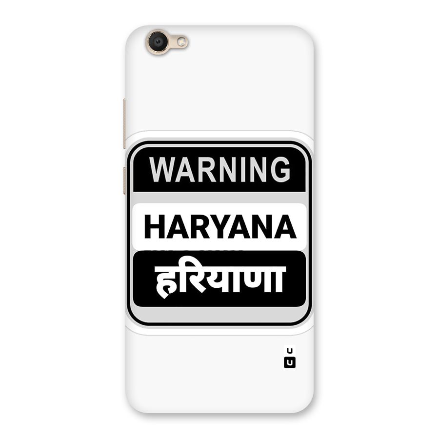 Haryana Warning Back Case for Vivo V5