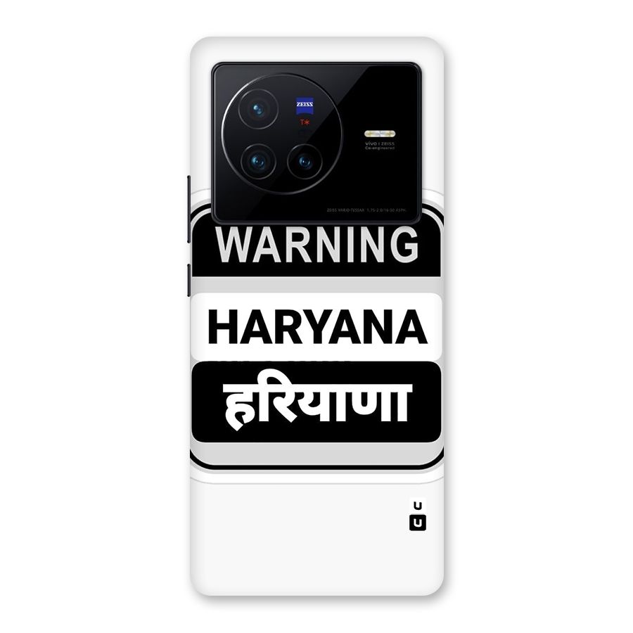 Haryana Warning Back Case for Vivo X80