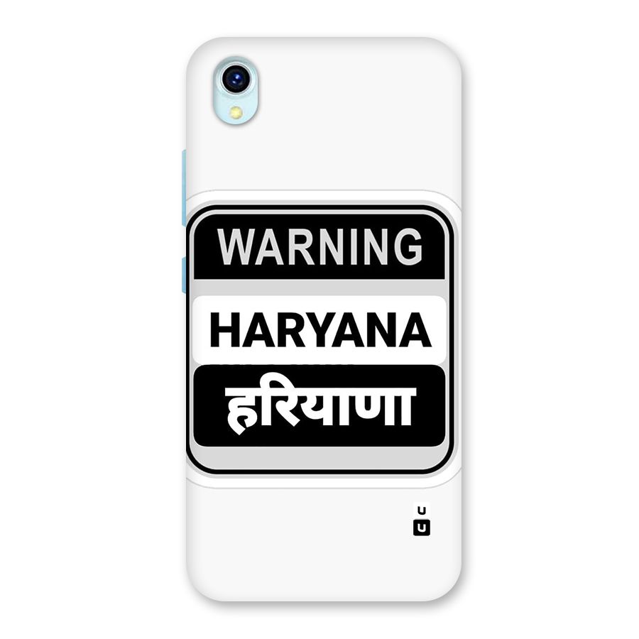 Haryana Warning Back Case for Vivo Y1s