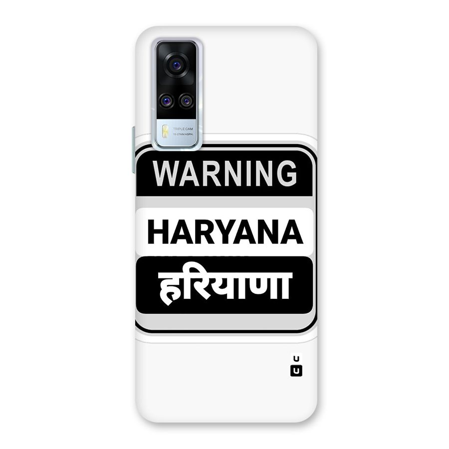 Haryana Warning Back Case for Vivo Y31