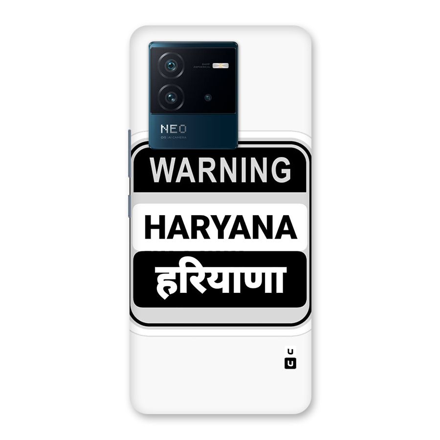 Haryana Warning Back Case for Vivo iQOO Neo 6 5G