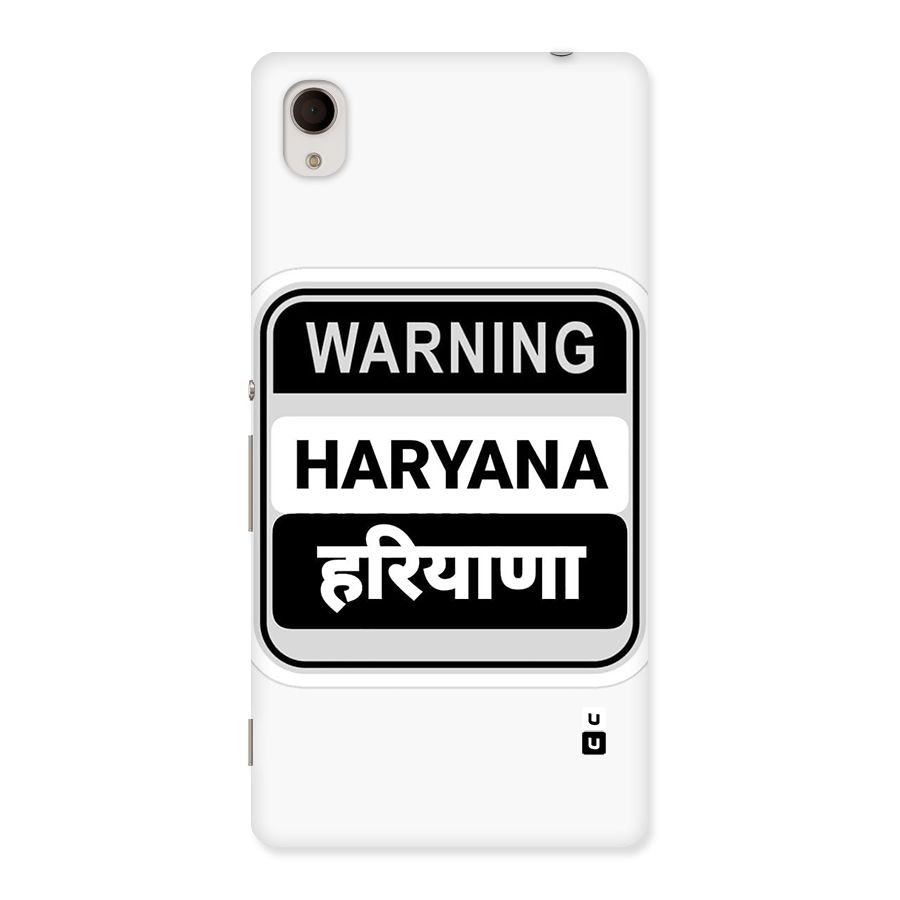 Haryana Warning Back Case for Xperia M4