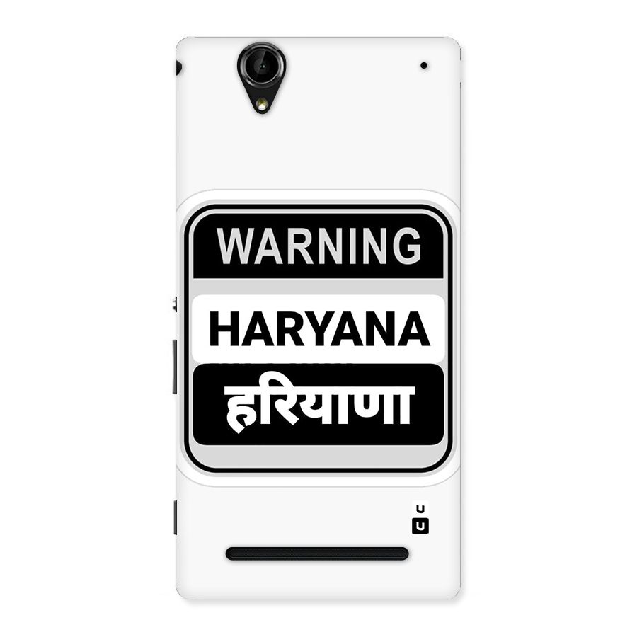 Haryana Warning Back Case for Xperia T2