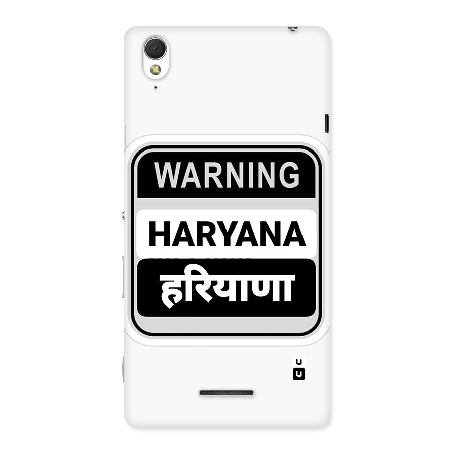 Haryana Warning Back Case for Xperia T3