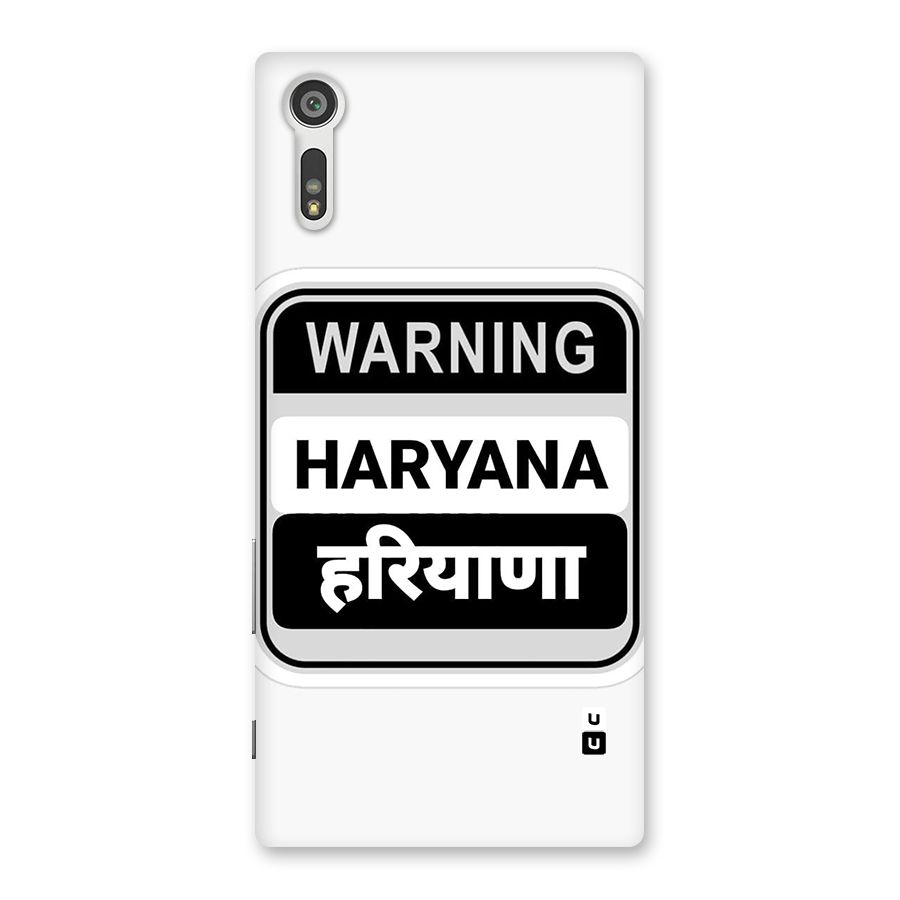 Haryana Warning Back Case for Xperia XZ