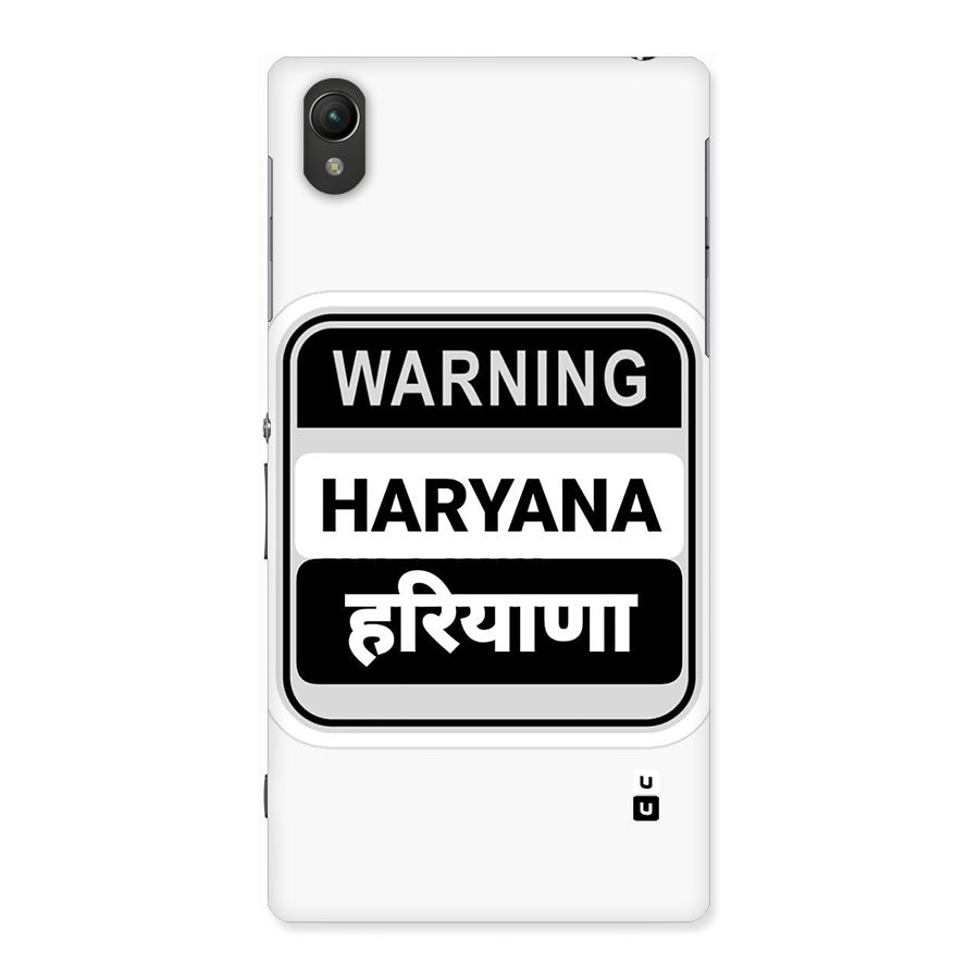 Haryana Warning Back Case for Xperia Z1