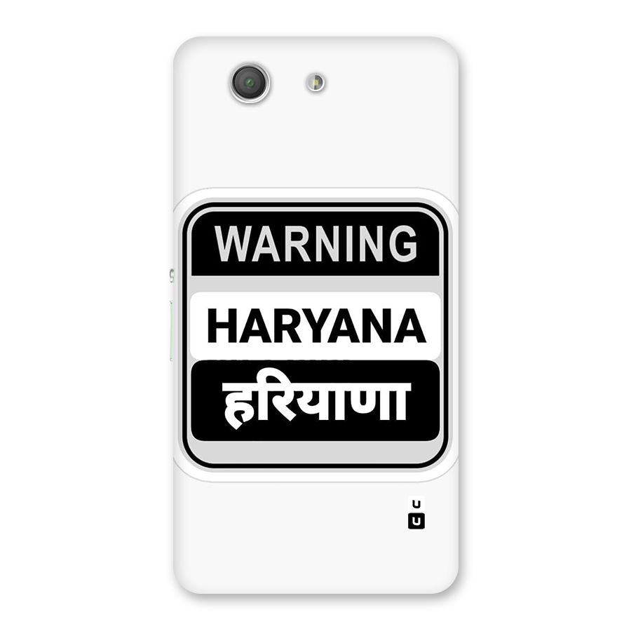 Haryana Warning Back Case for Xperia Z3 Compact