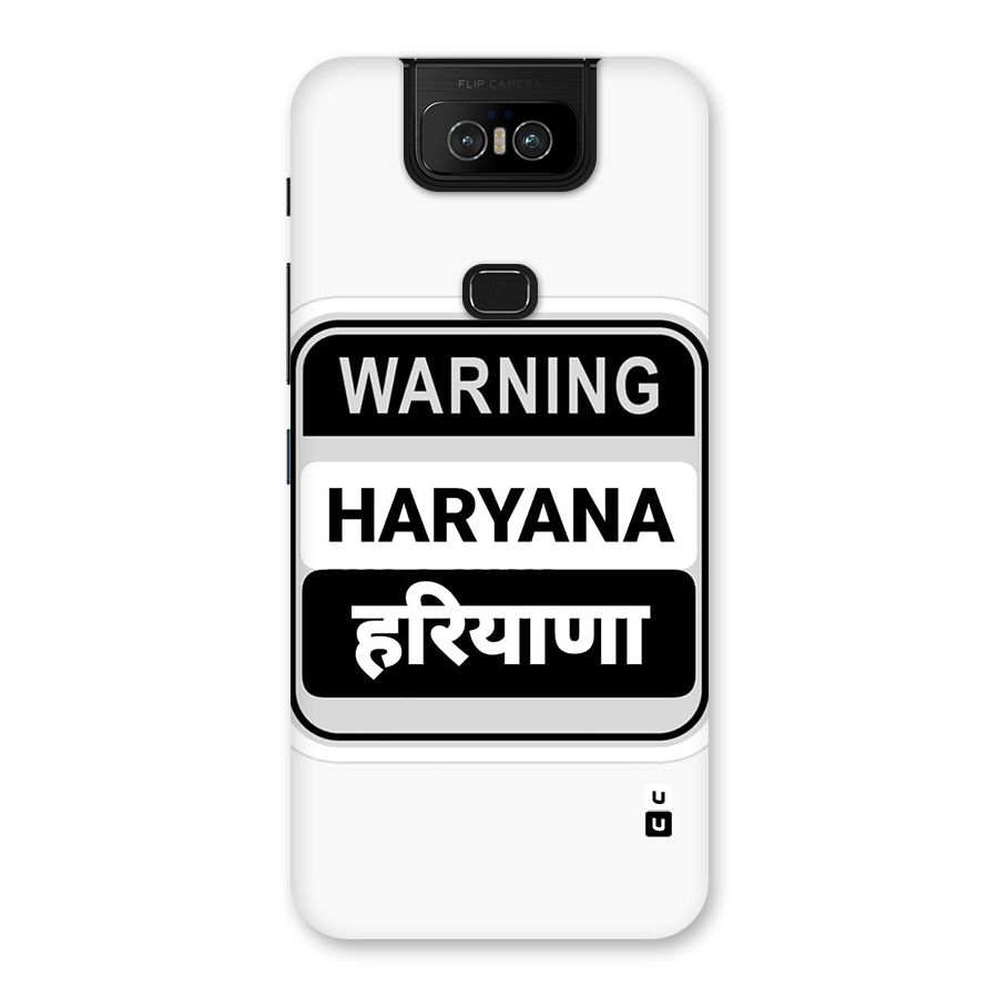 Haryana Warning Back Case for Zenfone 6z