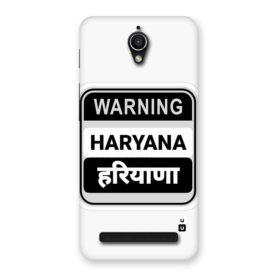Haryana Warning Back Case for Zenfone Go