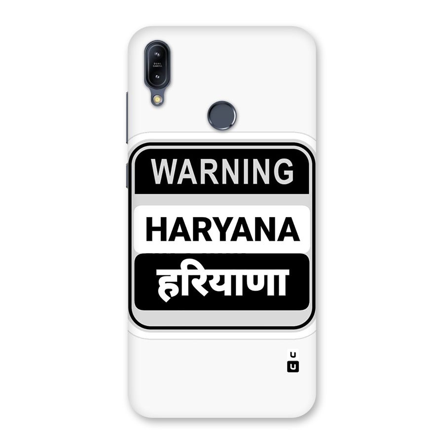 Haryana Warning Back Case for Zenfone Max M2