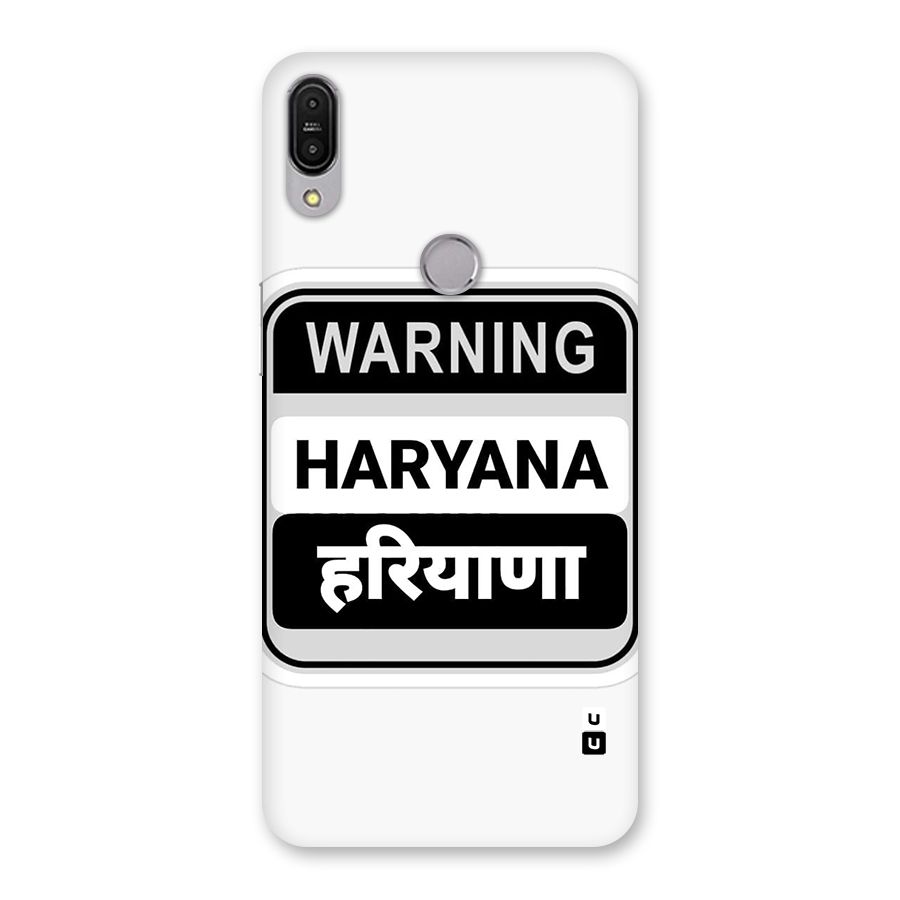 Haryana Warning Back Case for Zenfone Max Pro M1