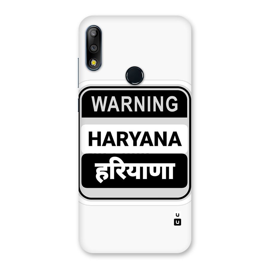 Haryana Warning Back Case for Zenfone Max Pro M2