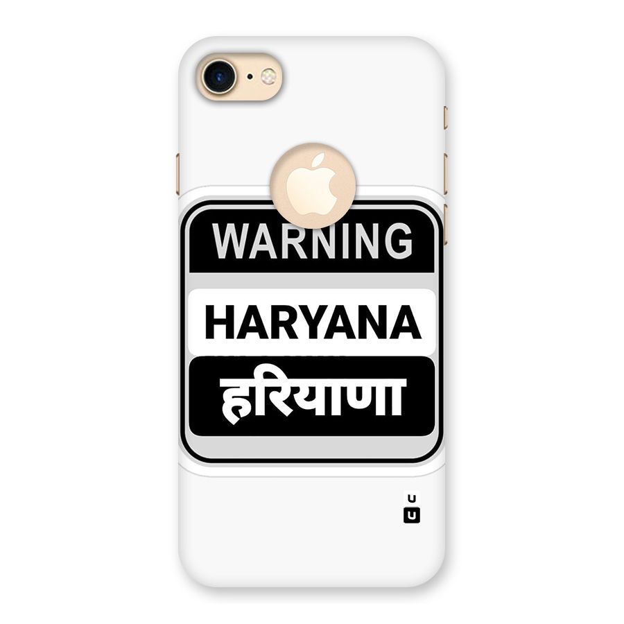 Haryana Warning Back Case for iPhone 7 Logo Cut