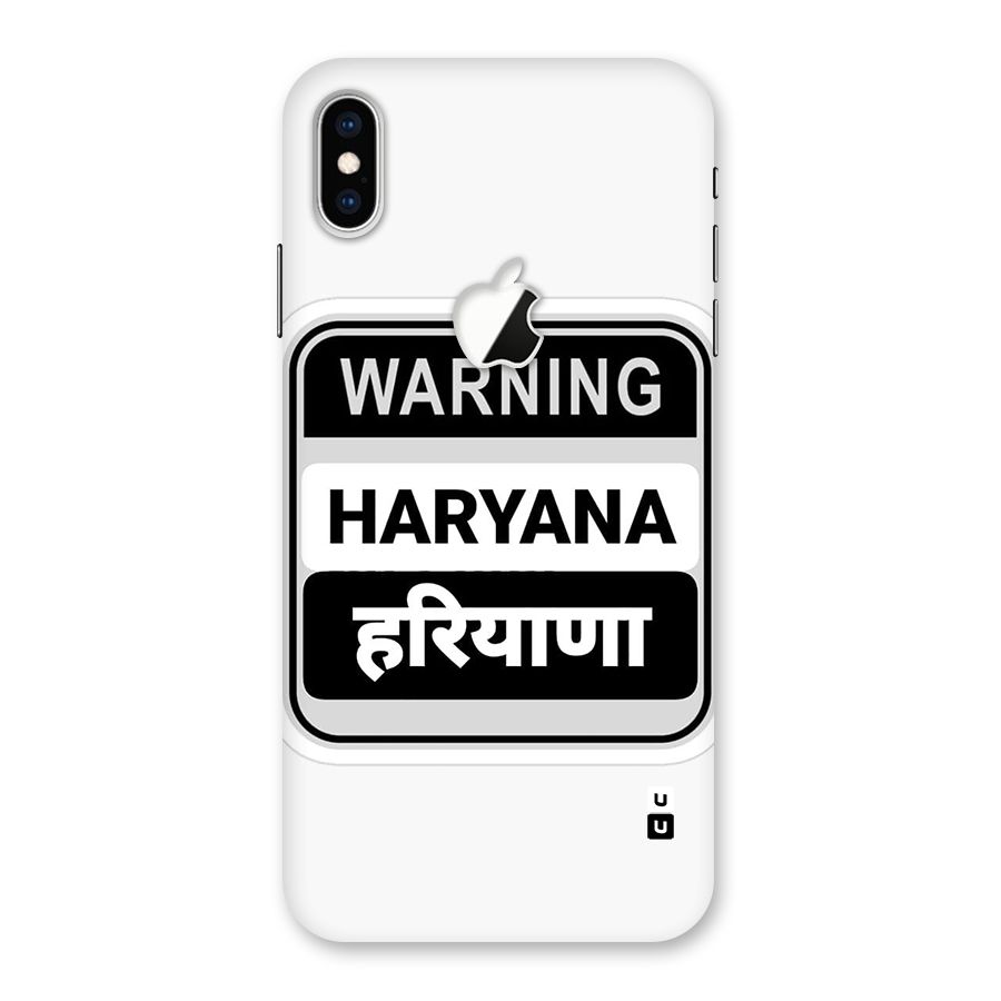 Haryana Warning Back Case for iPhone XS Max Apple Cut