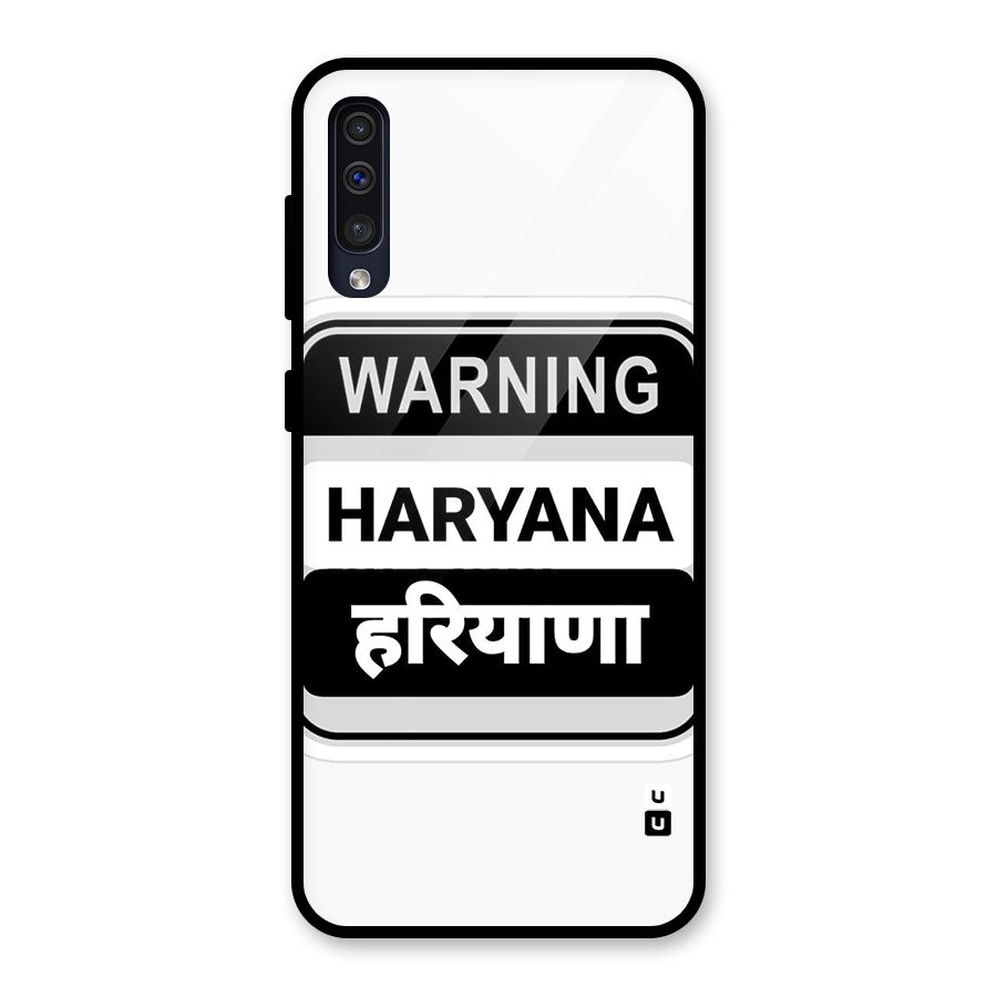 Haryana Warning Glass Back Case for Galaxy A50