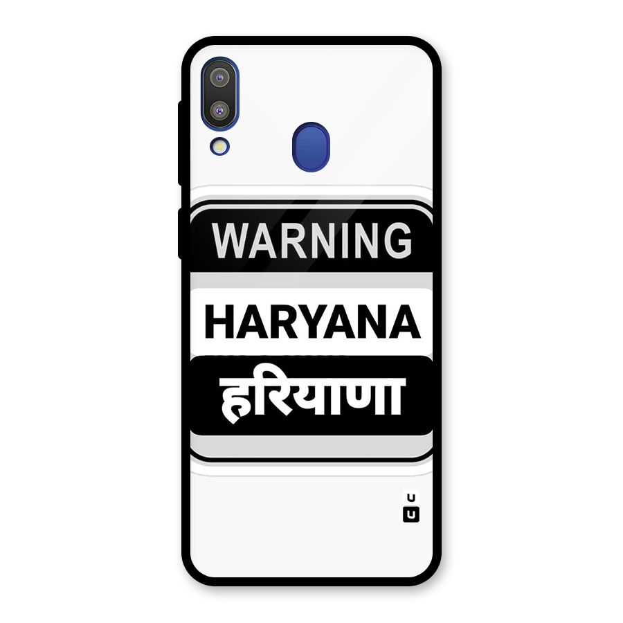Haryana Warning Glass Back Case for Galaxy M20