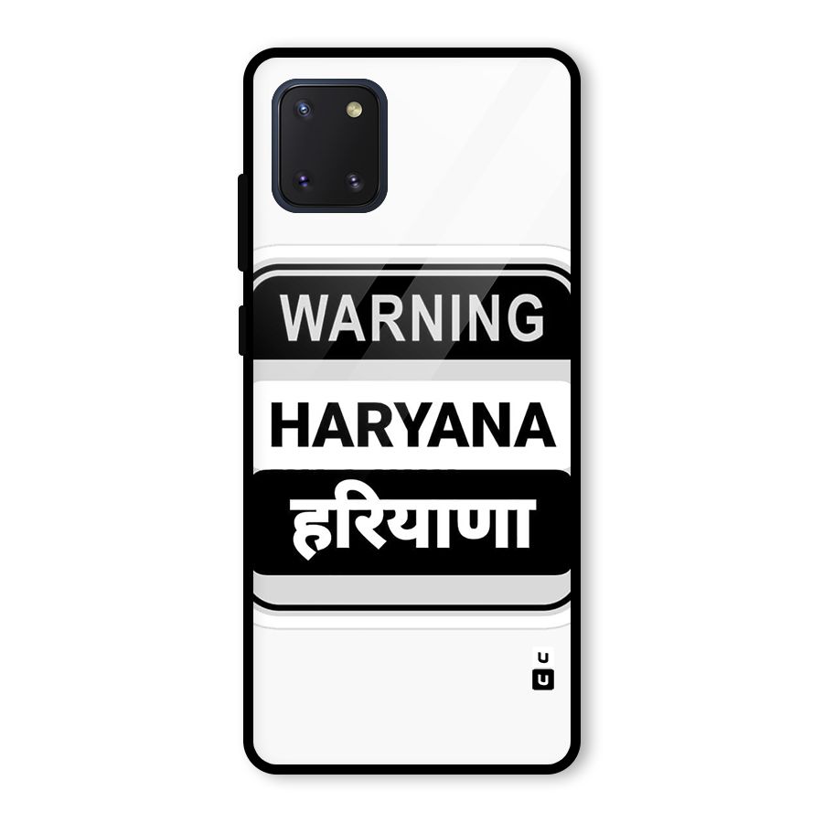 Haryana Warning Glass Back Case for Galaxy Note 10 Lite