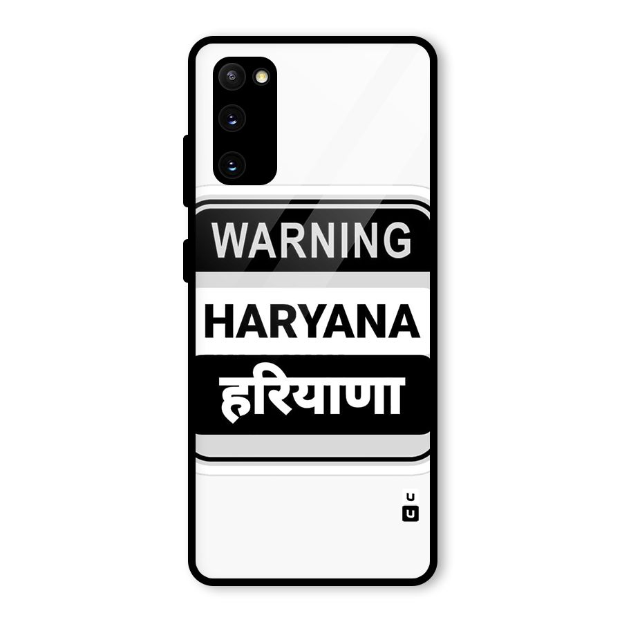 Haryana Warning Glass Back Case for Galaxy S20 FE 5G