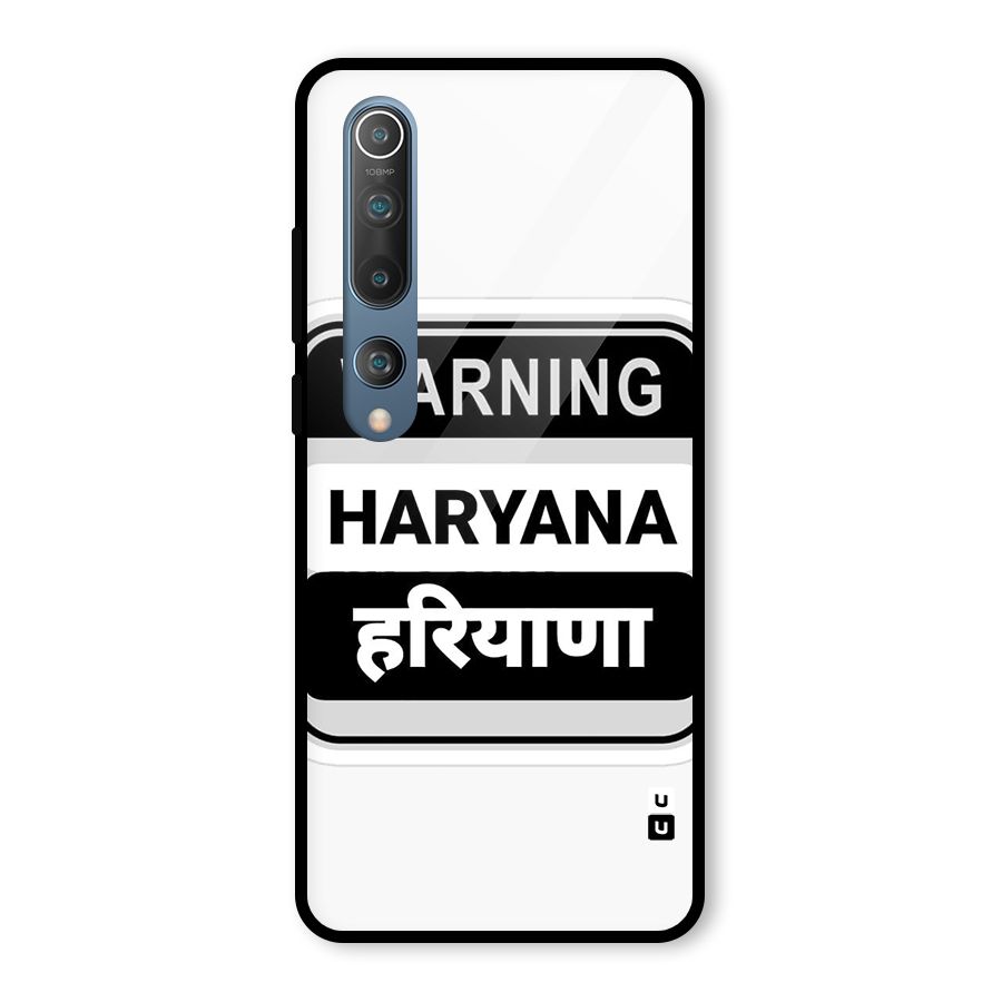 Haryana Warning Glass Back Case for Mi 10