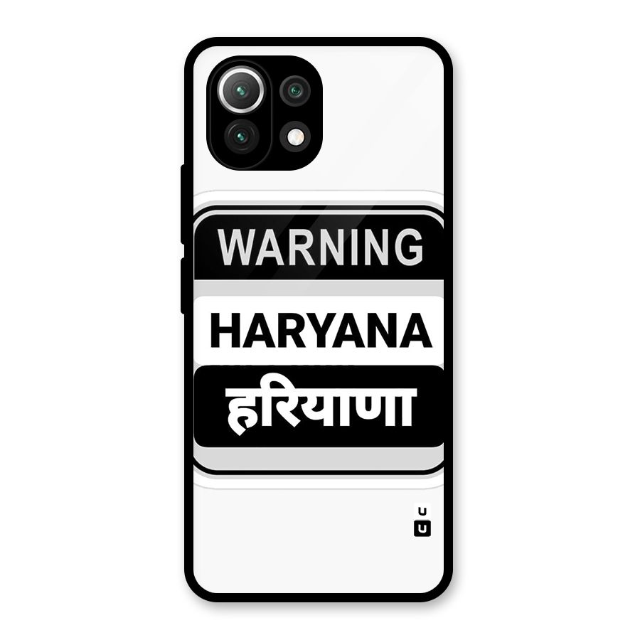 Haryana Warning Glass Back Case for Mi 11 Lite