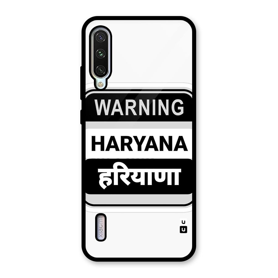Haryana Warning Glass Back Case for Mi A3