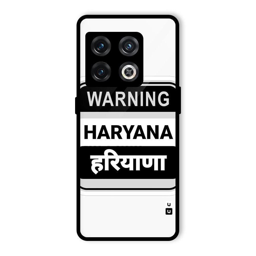 Haryana Warning Glass Back Case for OnePlus 10 Pro 5G
