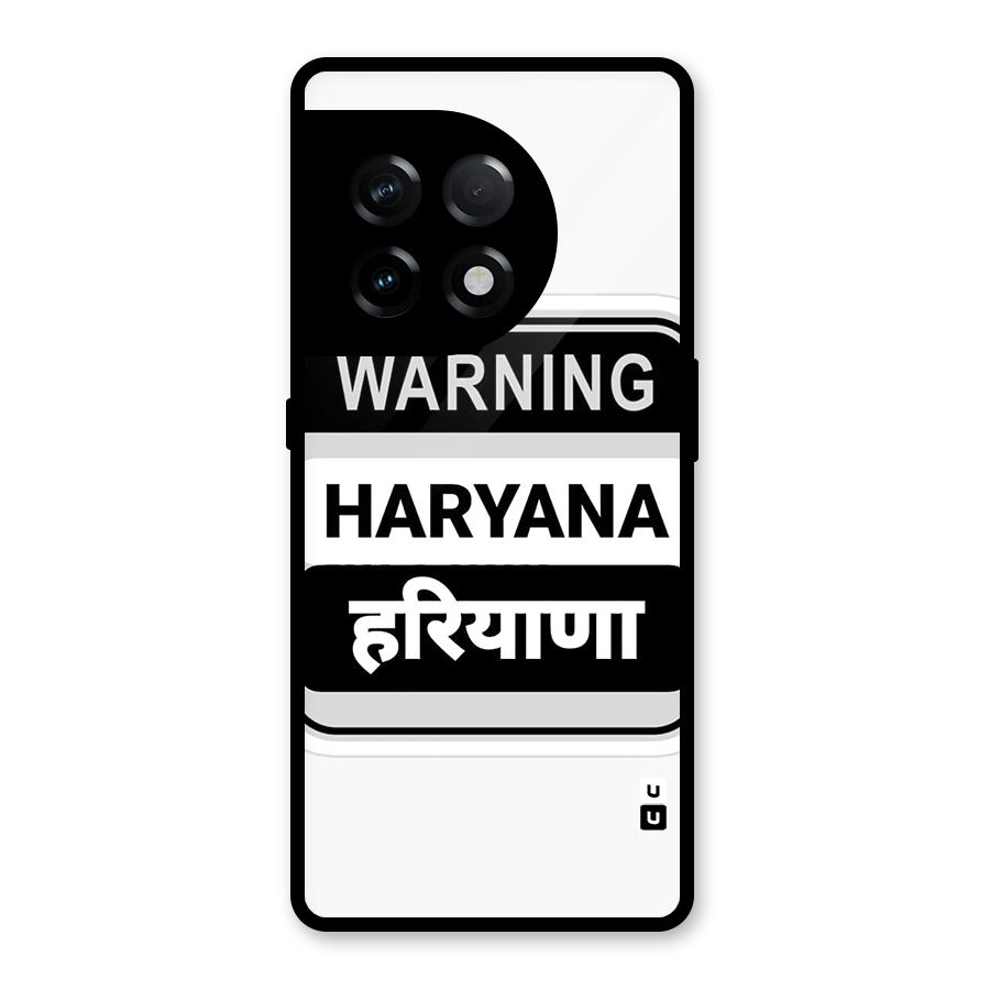 Haryana Warning Glass Back Case for OnePlus 11R