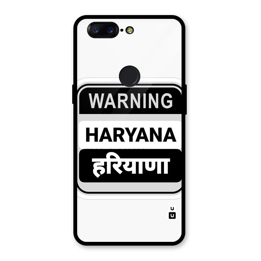 Haryana Warning Glass Back Case for OnePlus 5T