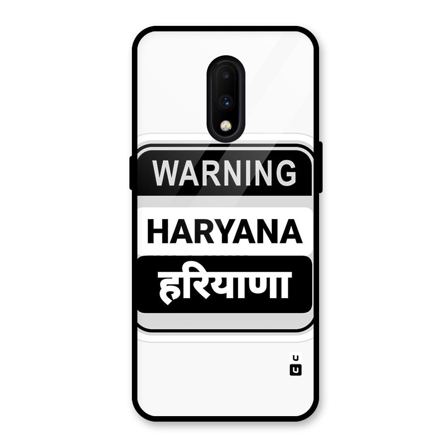 Haryana Warning Glass Back Case for OnePlus 7