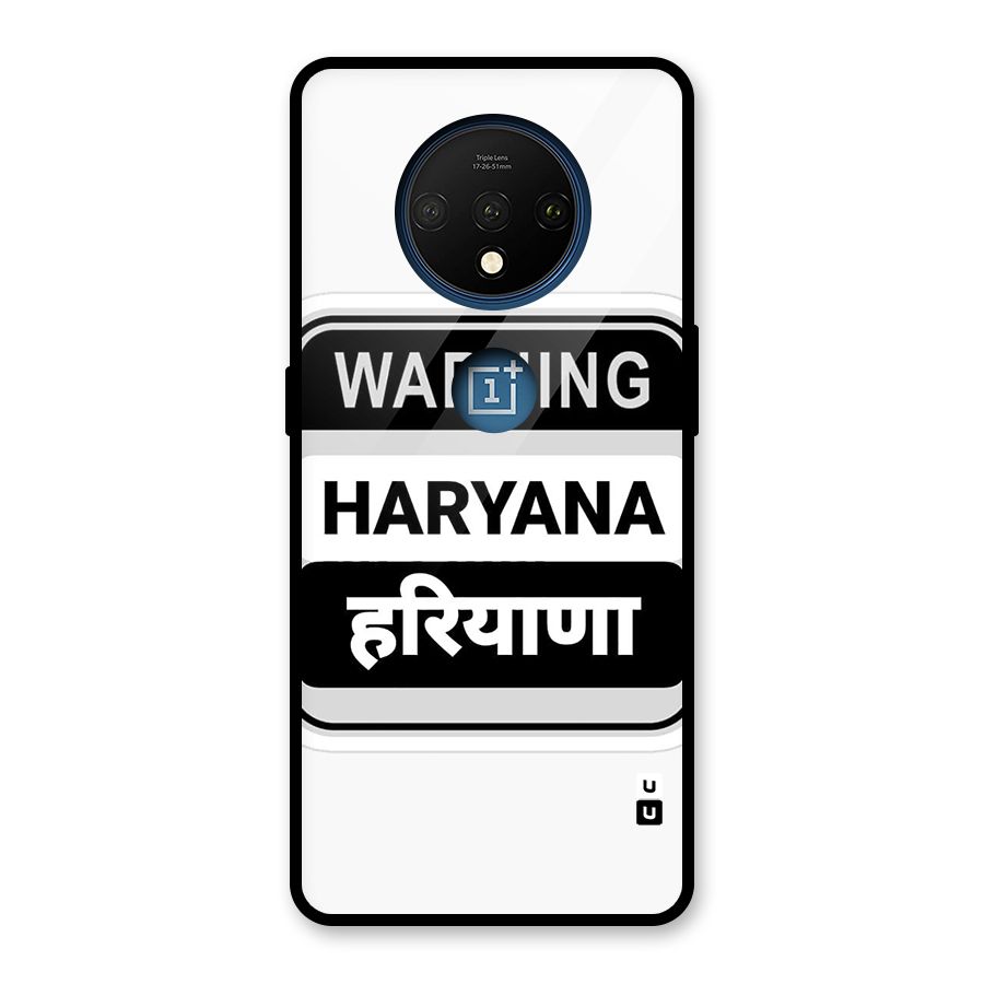 Haryana Warning Glass Back Case for OnePlus 7T