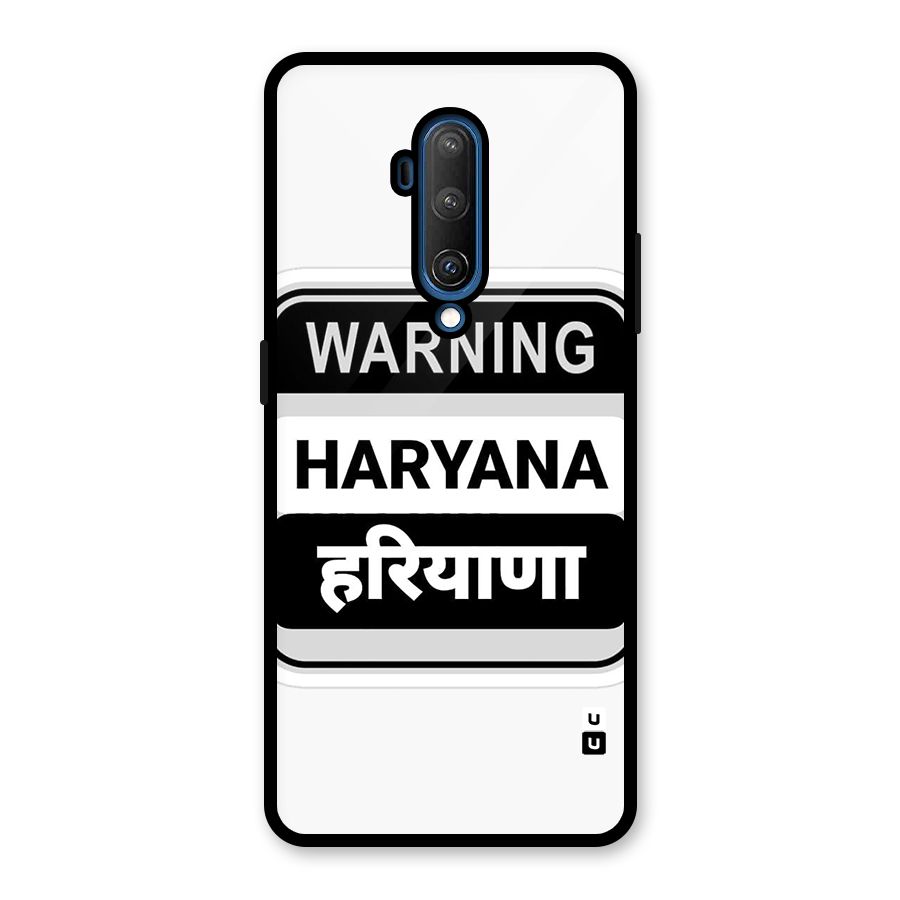 Haryana Warning Glass Back Case for OnePlus 7T Pro